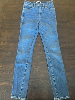 Madewell High Rise Skinny Jeans Womens 24 Blue Denim Stretch